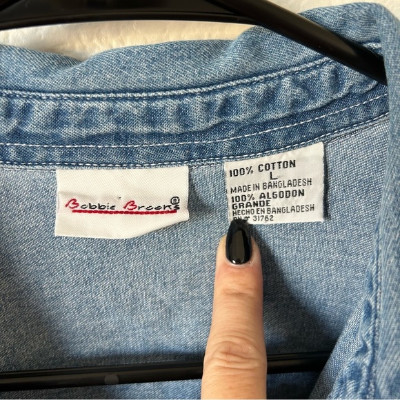 Bobbie Brooks vintage 90s 100% Cotton Grandmacore Teacher Button Down Cat Shirt - Picture 5 of 9